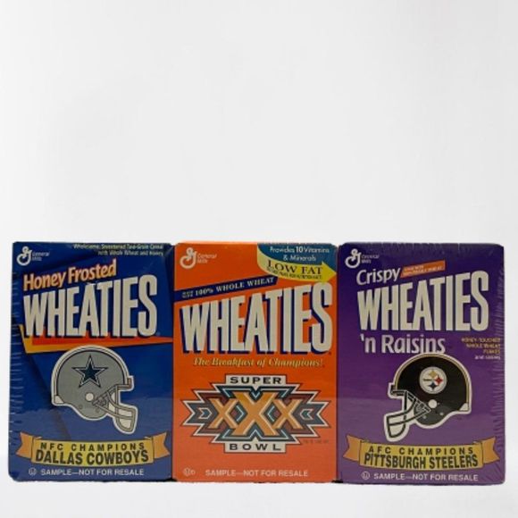 🆕Super Bowl XXX Vintage 3 pack Wheaties Boxes - Picture 1 of 4